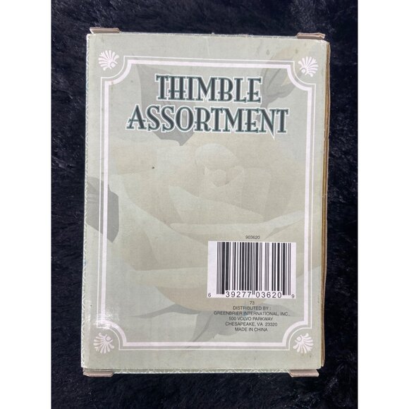 Porcelain Thimble Assortment of Six (6) Floral NWB - Picture 2 of 4